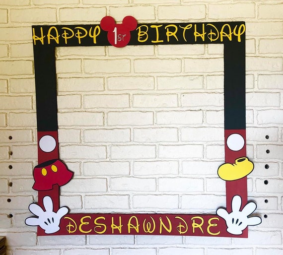 Mickey Mouse Photo Booth Frame Plywood
