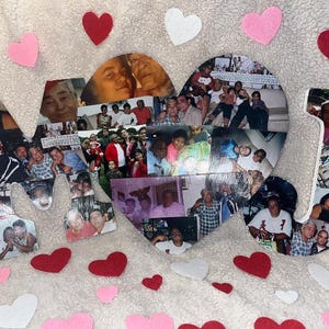 Valentines&#39; day Letter picture collage, Valentines Day Gift, Anniversary Gift love picture collage, Custom letter
