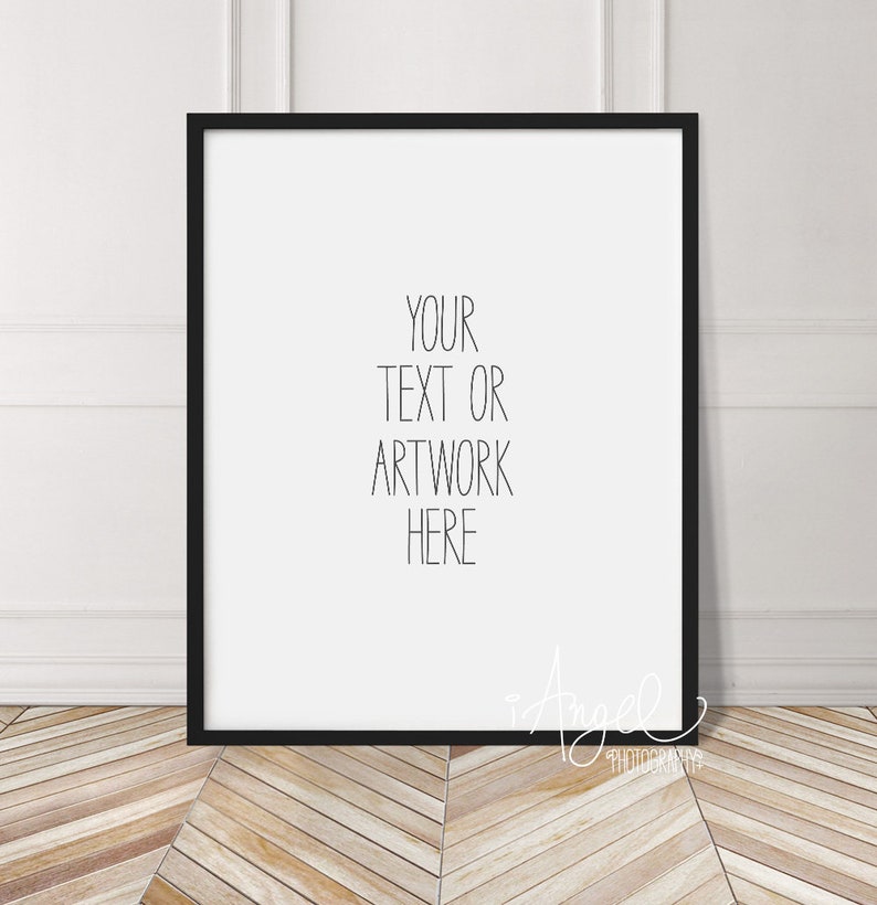 Download 8x10 Black Frame Mockup Vertical Frame Mockup Poster Mockup | Etsy