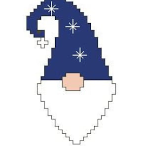 Snowflake Gnome Cross Stitch Pattern-Chart