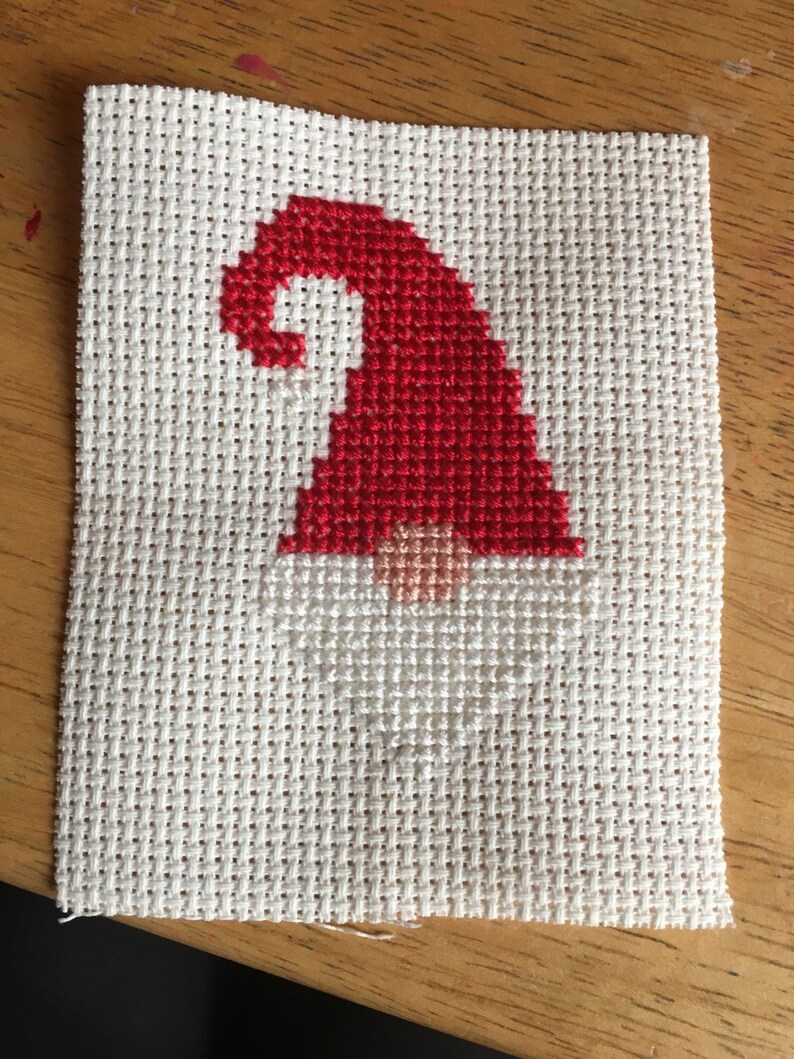 Santa Gnome Cross Stitch Pattern Chart Digital Download | Etsy