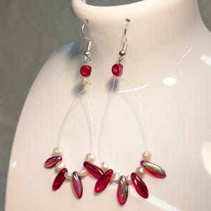 Vintage Upcycled Glass Bead Earrings - Dangles
