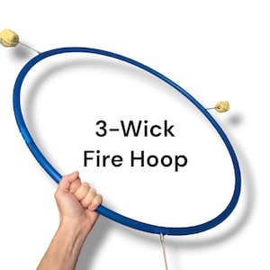 Custom 3-Wick Fire Hoop: Polypro or HDPE, with Optional Wicks