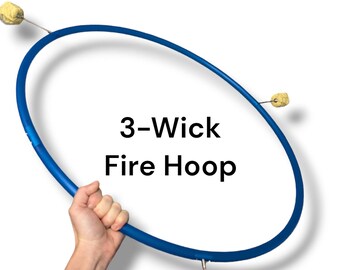 Aro para fuego de 3 mechas personalizado: polipropileno o HDPE, con mechas opcionales