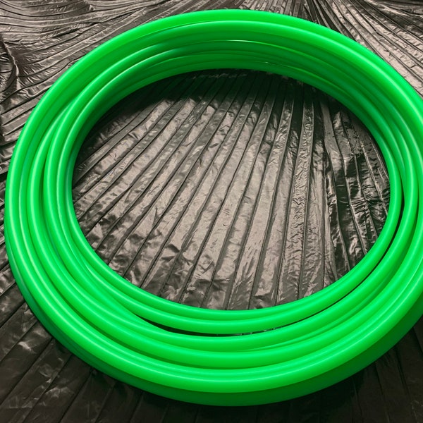 Polypro Hula Hoop - UV Reactive Green 1/2”, 5/8" or 3/4” Collapsible