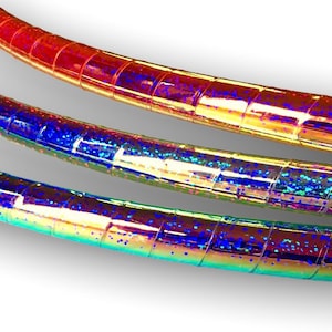 Hula Hoop holográfico Galaxy con cinta adhesiva - 5/8 o 3/4 - Polipropileno o HDPE - Plegable