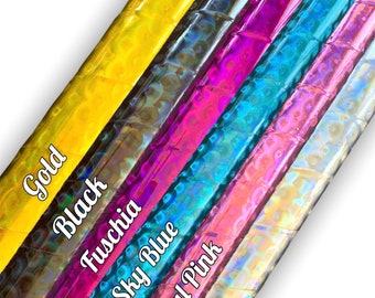 Peacock Holographic Taped Hula Hoop - 5/8 or 3/4 - Polypro or HDPE - Collapsible
