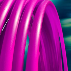 Polypro Hula Hoop UV Reactive Fuchsia Purple 5/8 or 3/4 Collapsible image 3