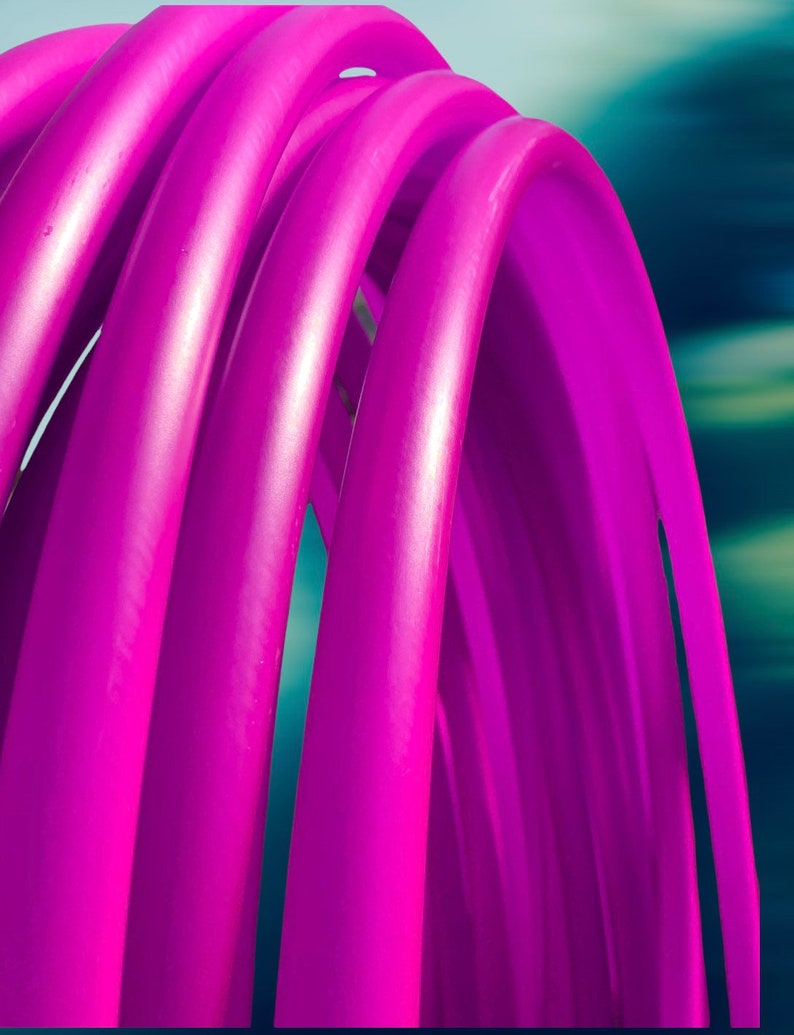 Polypro Hula Hoop UV Reactive Fuchsia Purple 5/8 or 3/4 Collapsible image 3