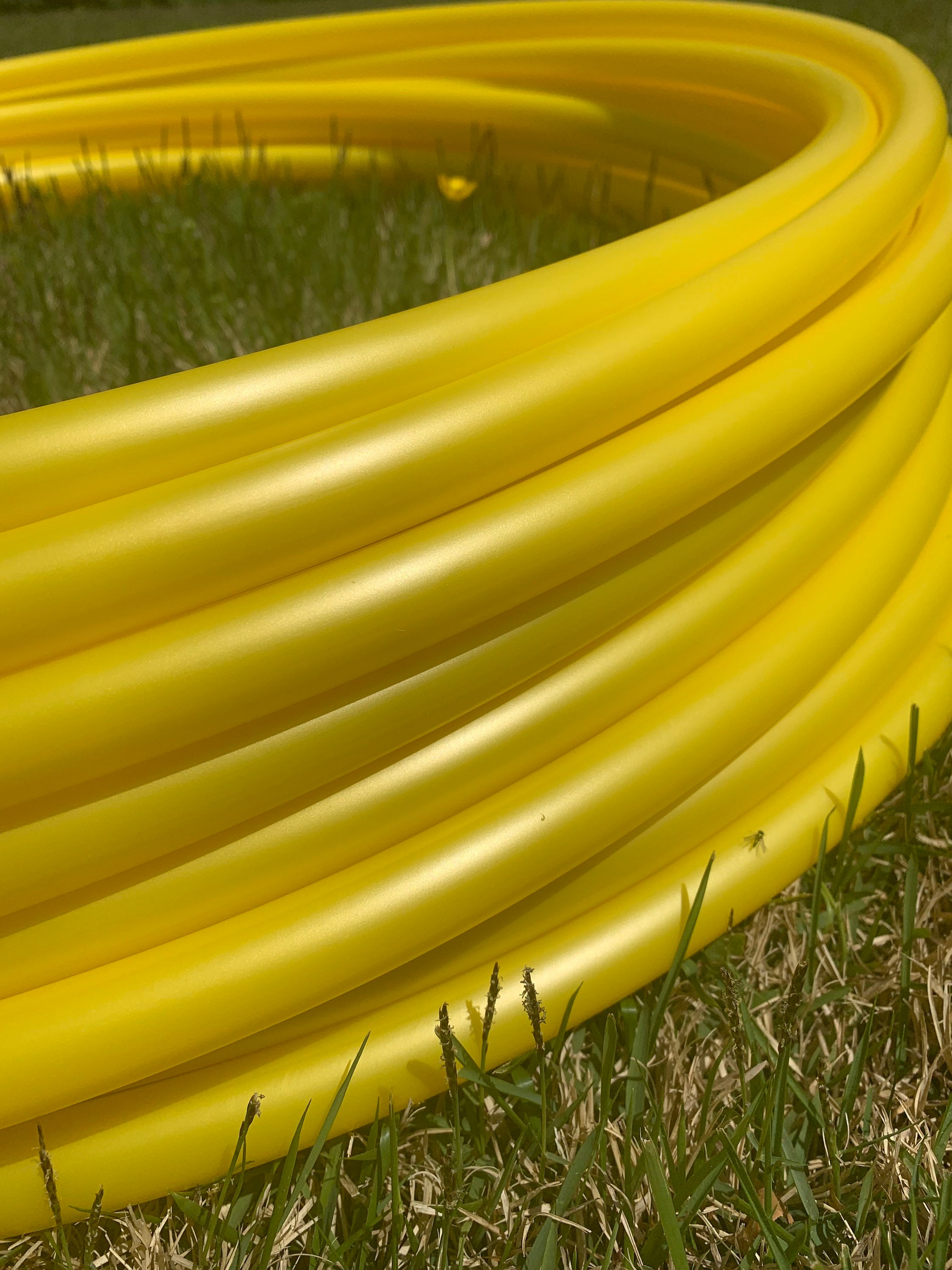 Polypro Hula Hoop- Metallic Sunshine Yellow Color Shifting Metallic 5/8 or 3/4 Collapsible