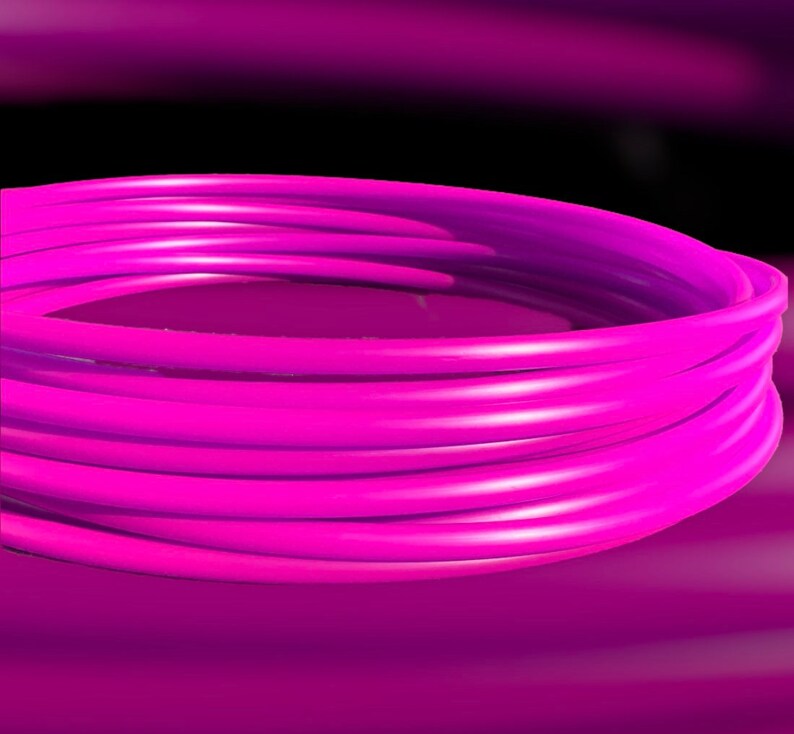 Polypro Hula Hoop UV Reactive Fuchsia Purple 5/8 or 3/4 Collapsible image 6