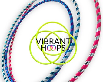 Weighted Beginner Hula Hoop Coil-Down Collapsible PE Travel Hoop - Children and Adult Sizes