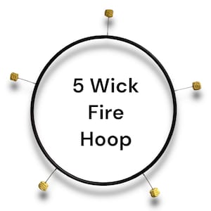 Custom 5 Wick Fire Hoop: Polypro or HDPE, with Optional Wicks