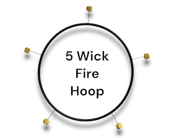 Custom 5 Wick Fire Hoop: Polypro or HDPE, with Optional Wicks