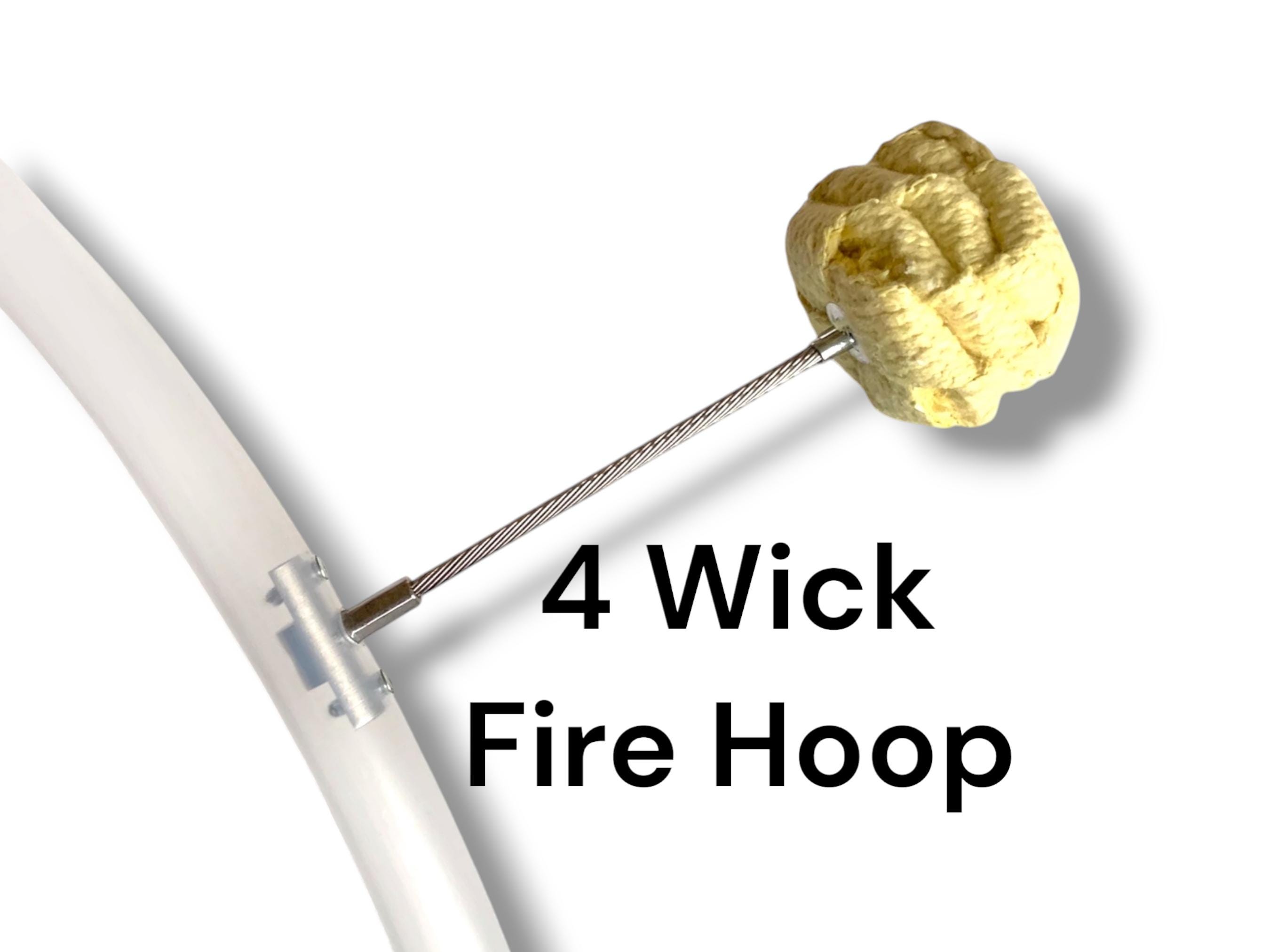 Custom 4 Wick Fire Hoop: Polypro or HDPE, with Optional Wicks