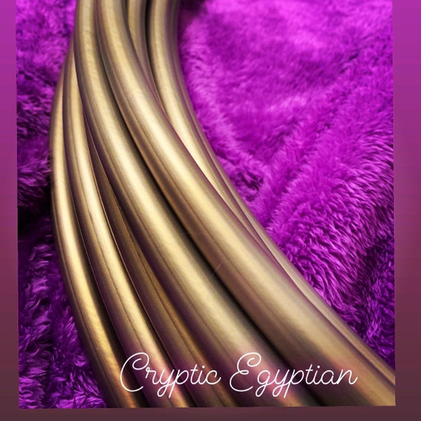 Polypro Hula Hoop - Cryptic Egyptian Gold Color Shifting Metallic  5/8 or 3/4 Collapsible