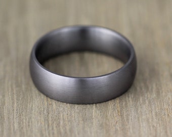 Tantalum Wedding Ring Band. Brushed/Matte Finish, Comfort Fit Rare & Luxurious Tantalum. Widths 3mm to 8mm Free inside Personalisation