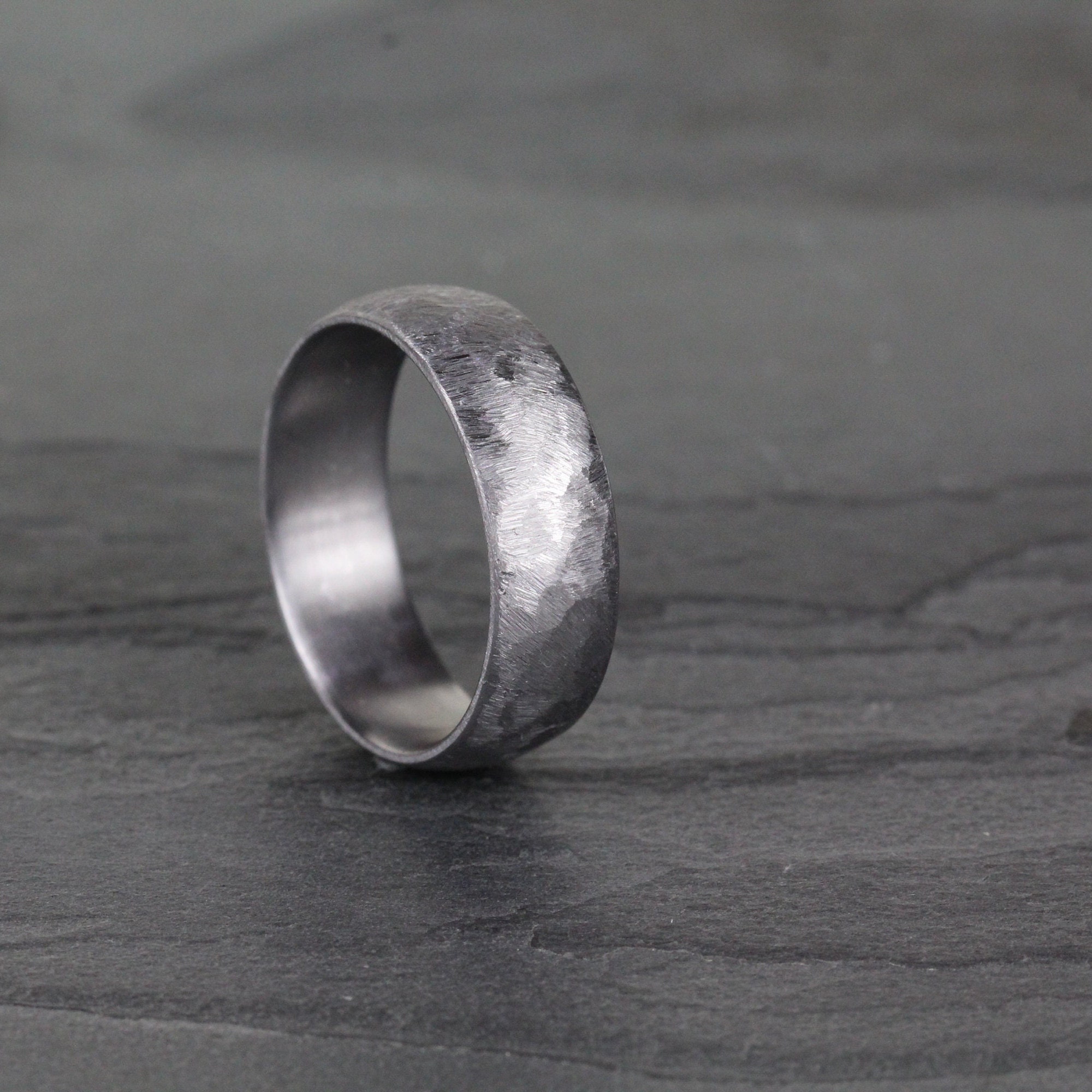 Textured Tantalum Wedding Band, 5, 6 or 7mm Wide, Comfort Fit With FREE Textured Tantalum Wedding Band, 5, 6 or 7mm Wide, Comfort Fit With FREE