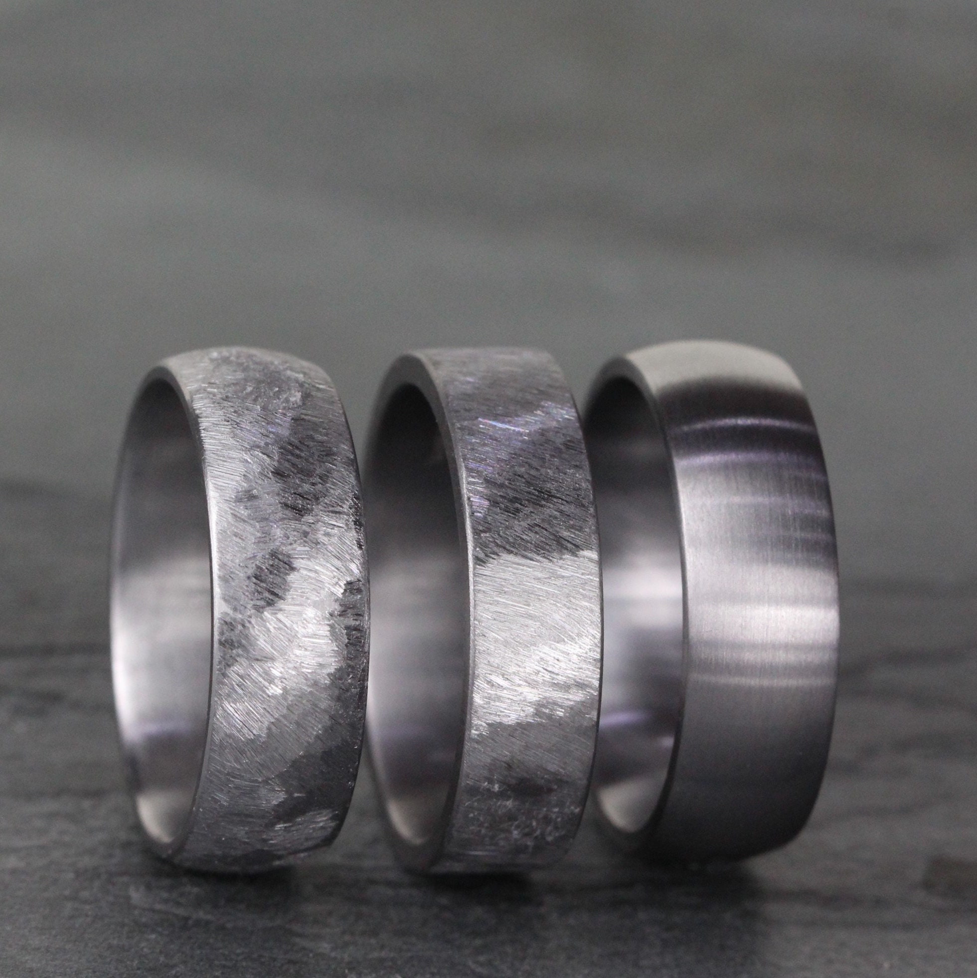Textured Tantalum Wedding Band, 5, 6 or 7mm Wide, Comfort Fit With FREE