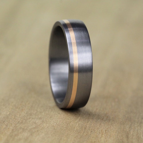 Tantalum and 14K Gold Ring Custom Made - Etsy
