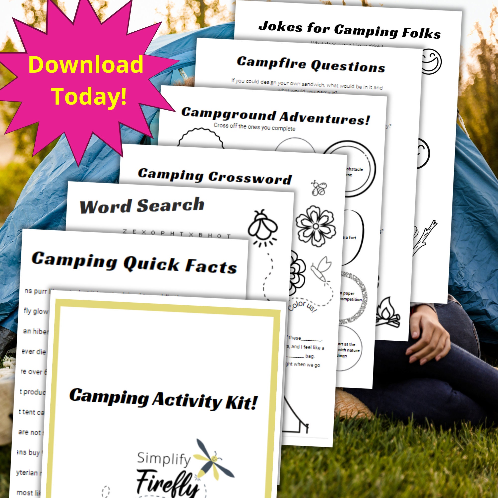 Camping Activity Kit: Kids Games & Campground Fun (digital Download) - Etsy