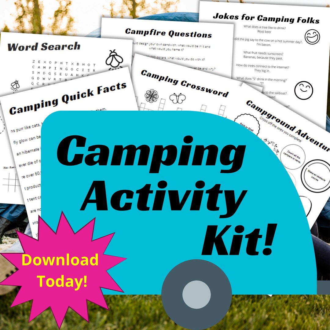 Camping Activity Kit: Kids Games & Campground Fun (digital Download) - Etsy