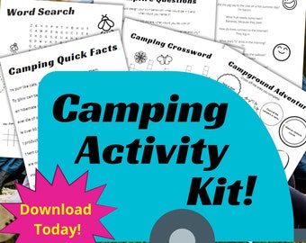 Camping Activities for Kids! Camp Activity Printable, Camp Printable, Camping Kids, Camp Jokes, Campfire Games, Campground activities