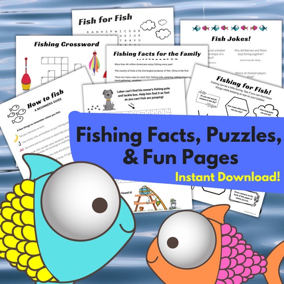 Fishing Facts & Fun for Kids Fishing Printable, Fishing Kids, Fishing  Facts, Fishing Jokes, Fishing Games, Fishing Puzzles, Fishing Tips 