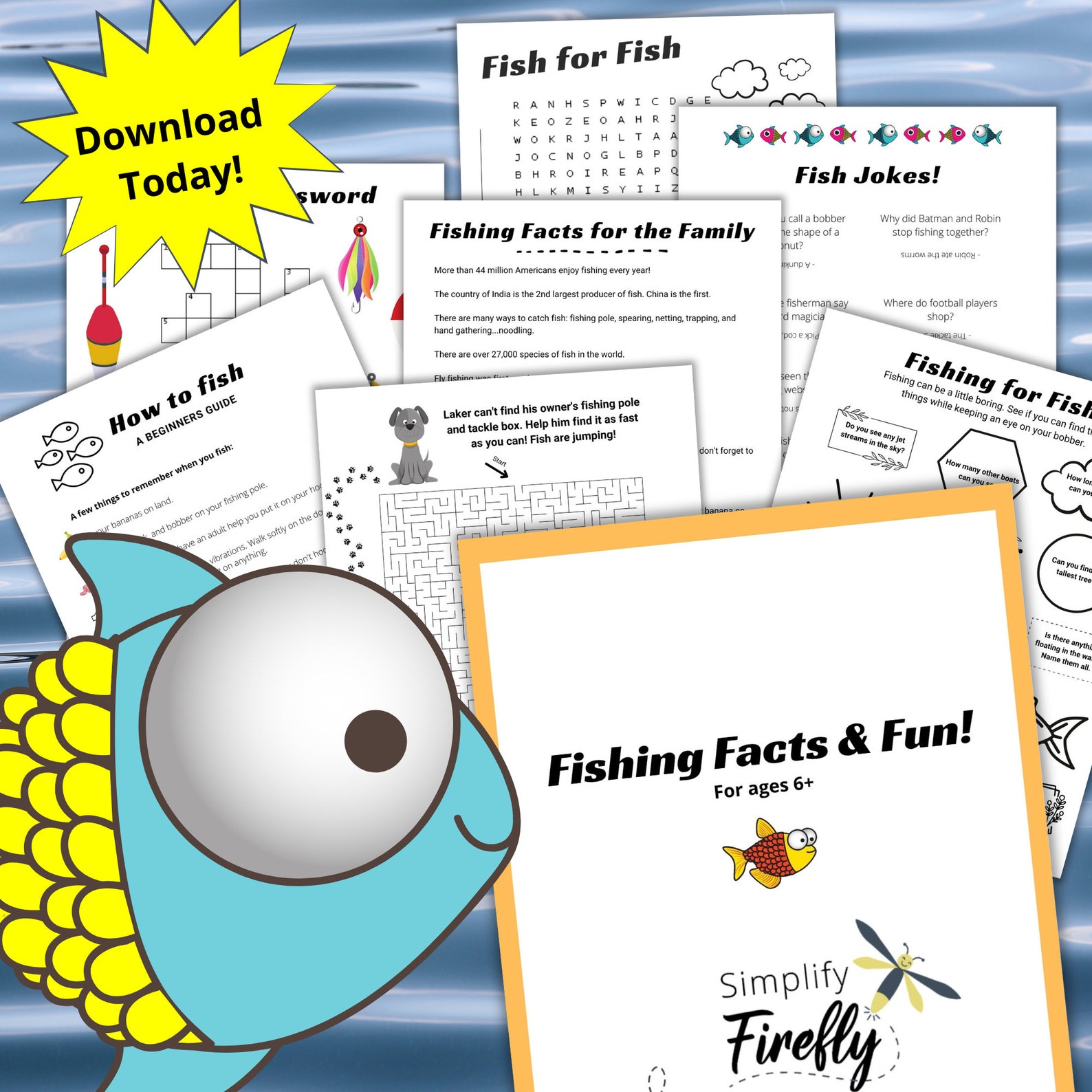 Fishing Facts & Fun for Kids Fishing Printable Fishing Kids - Etsy