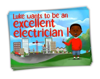 Libro infantil / Luke quiere ser un excelente electricista / Libro de carreras