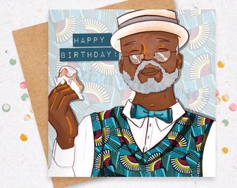 Black Man Card / Man card / Black greeting card /