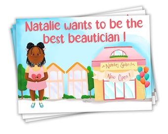 Children's book | Natalie wants to be the best beautician | Careers Book | black children’s books