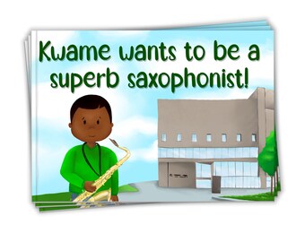 Children's book | Kwame Wants to be a superb saxophonist | Careers Book