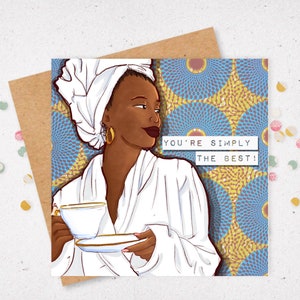 femme noire | tout simplement le meilleur | carte femme noire | carte mère noire