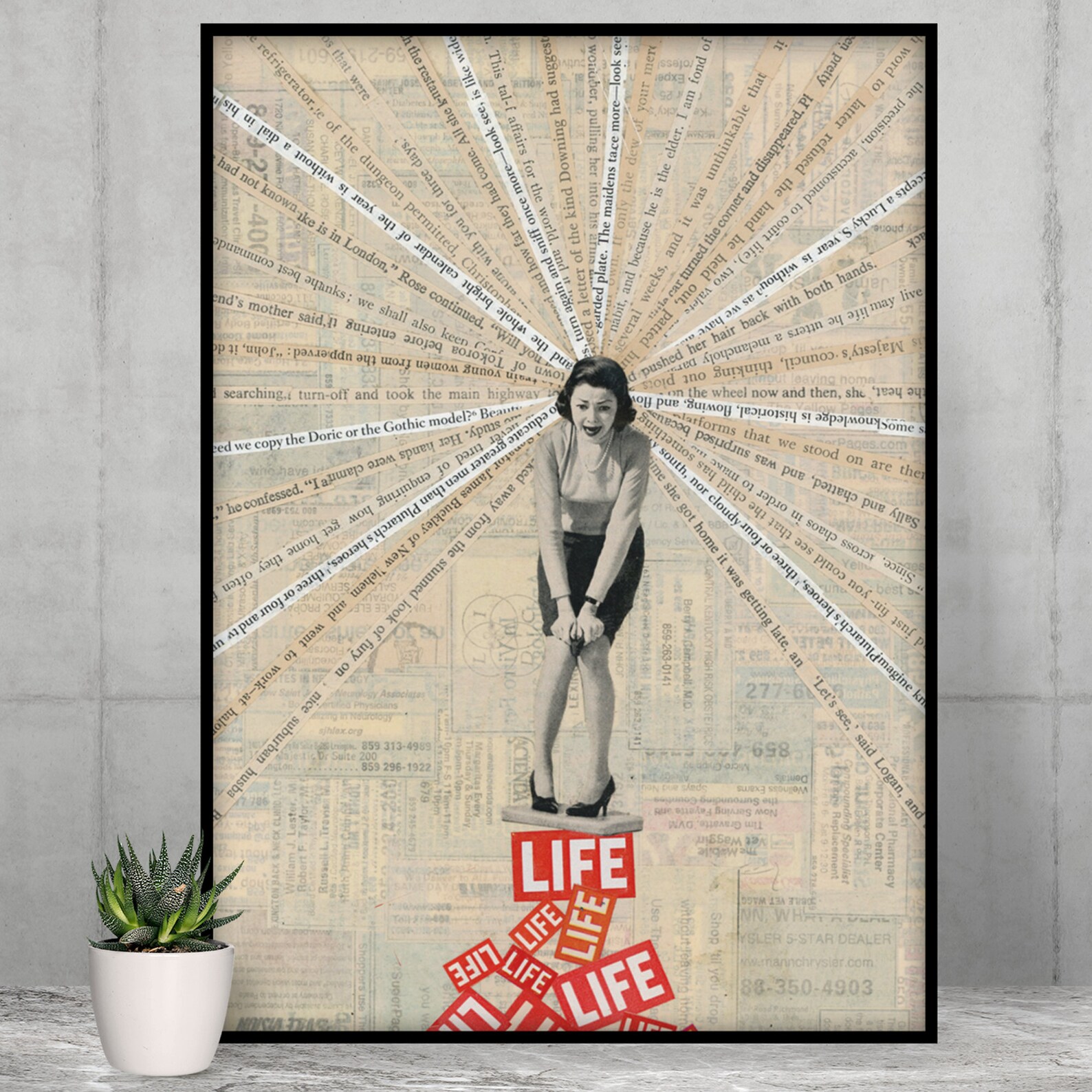 Poster Print of Original Collage 24X36 UNFRAMED Large Etsy