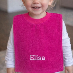 Custom Baby Bib, Personalized Name Bib, Embroidered Bib for Baby Boy or Girl, Shower Gift,Terry Cloth Pullover Bib