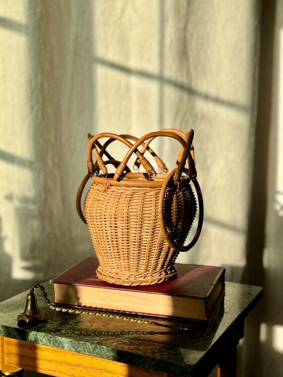 Cream Rattan Woven Top Handle Bag Gold Hardware, 1997-99, Handbags &  Accessories, 2022