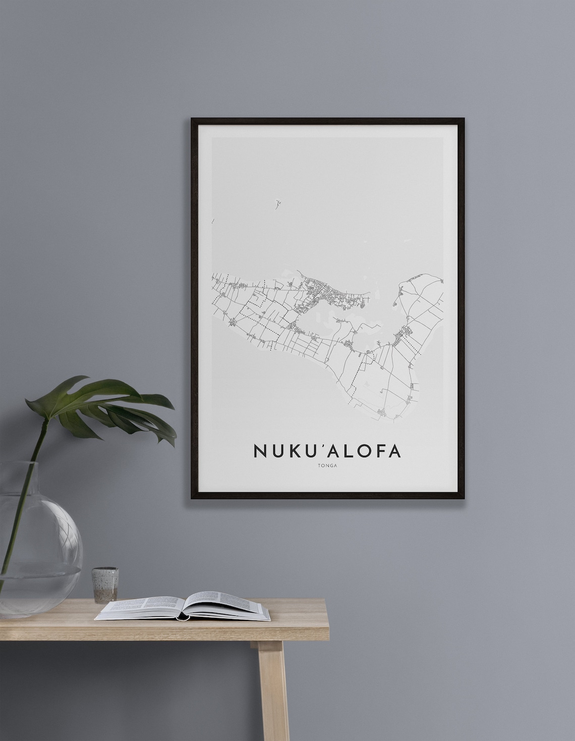 Nuku Alofa map Nuku Alofa Tonga city map print map poster Etsy