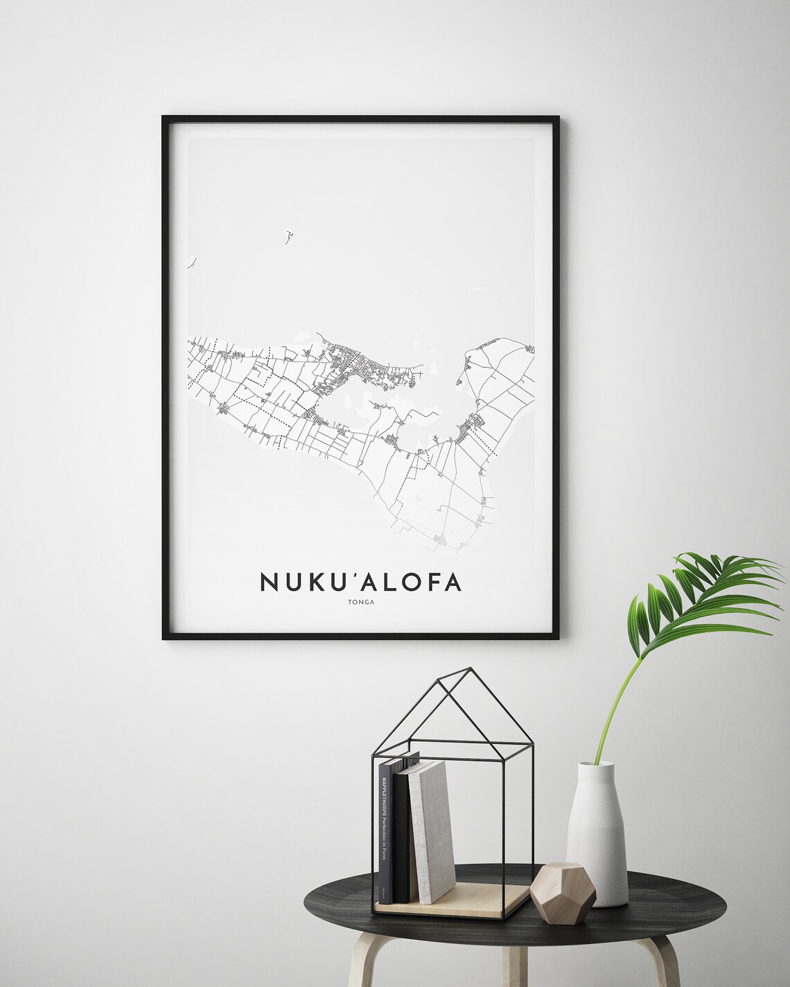Nuku Alofa map Nuku Alofa Tonga city map print map poster Etsy