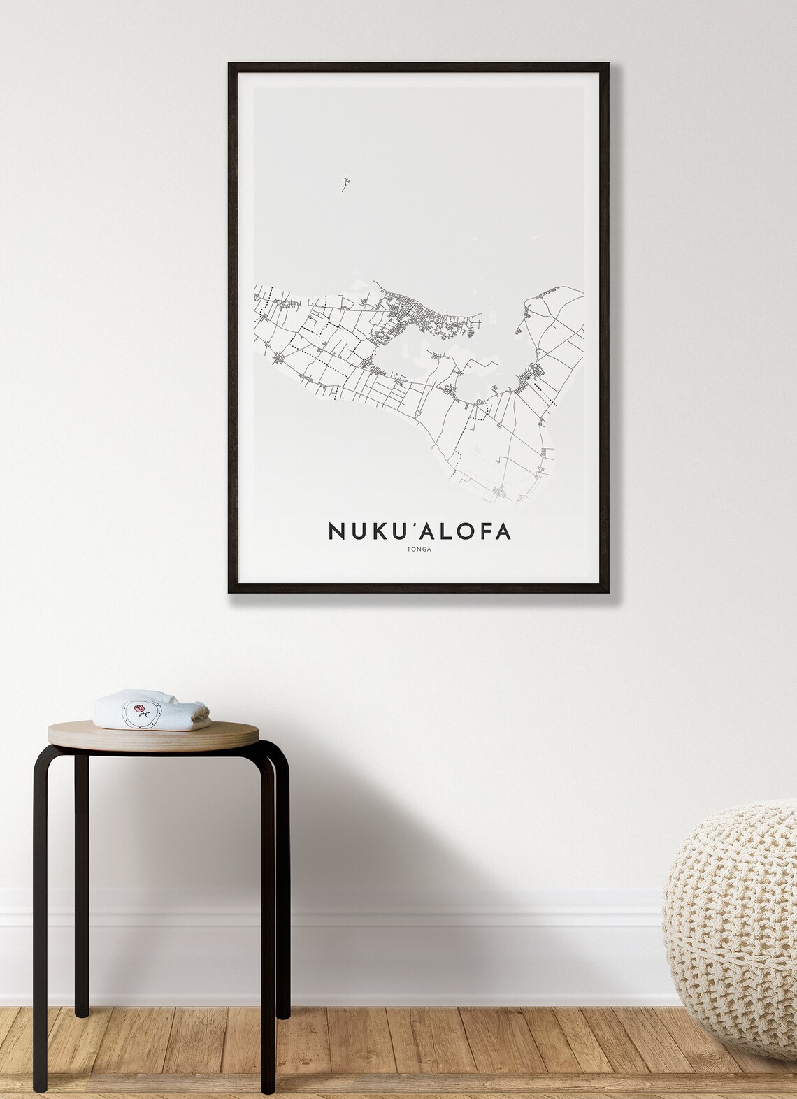 Nuku Alofa map Nuku Alofa Tonga city map print map poster Etsy