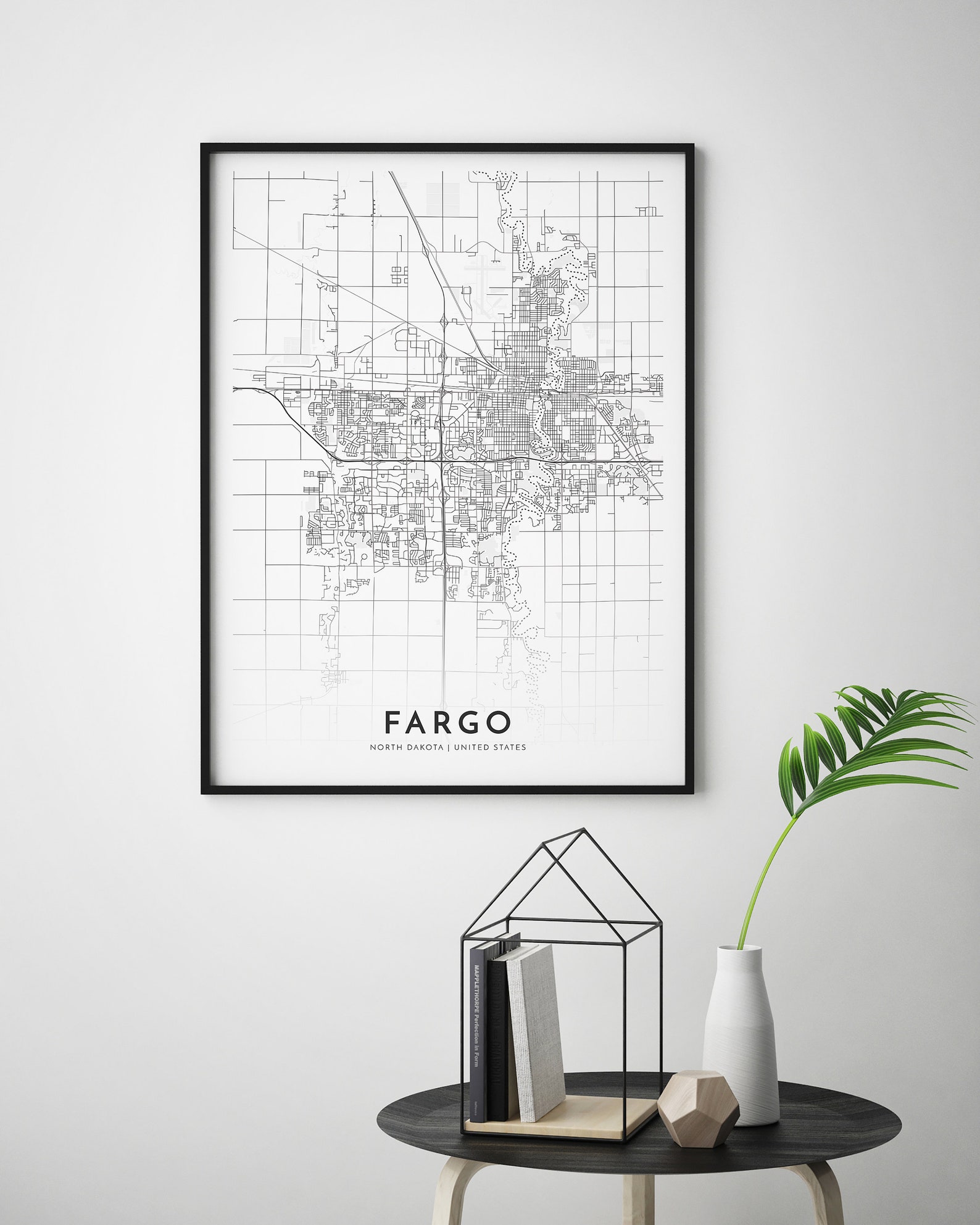 Fargo Karte Fargo North Dakota Stadtkarte drucken Karte | Etsy