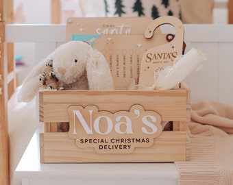 DELUXE Christmas Crate | Personalised Crate | Santa Box | Christmas Box | Santa Crate | Santa Sack | Christmas Hamper Box | Hamper