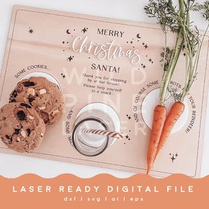 PREMIUM Dear Santa Tray SVG | Boże Narodzenie svg | Santa Tray SVG | Santa Plate svg | Santa Milk Cookies svg | Cookies for Santa | Digital Laser