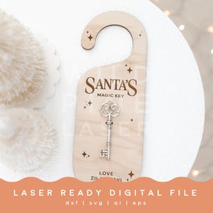 Santa Magic Key SVG: Christmas Laser Cut File (Digital Download)