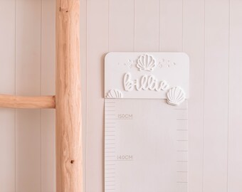 Personalised Growth Chart - Sea Shells - Family Growth Chart - Height Ruler - Personalised Growth Record - Growth Chart - Minimalist Beach