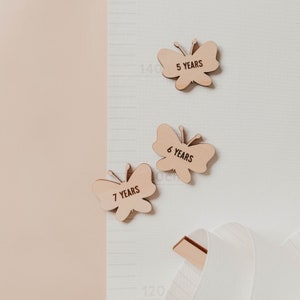 Leeftijdsmarkeringen voor groeimeters - houten hoogtemarkeringen - groeimetermarkers - Australië