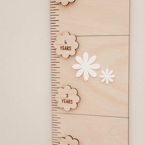 Personalised Growth Chart Age Markers - Wooden Height Markers - Growth chart marker - Australia