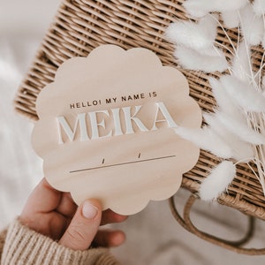Birth Announcement Plaque | Name Plaque | Birth Announcement Disc | Birth Detail Plaque | Birth Plaque | Hello World Plaque | Hello World