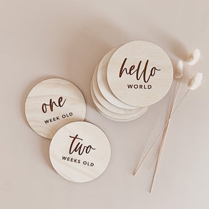 Cartes de jalon mensuelles, cartes de jalon, jalons de bébé, accessoire photo de bébé, disques de jalon, signe de faire-part de naissance, disques de jalon en bois