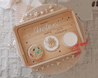 Santa Snack Tray | Santa Plate | Santa Snack Plate | Reindeer Food | Santa Treat Board | Christmas Cookies for Santa | Christmas Snack Plate